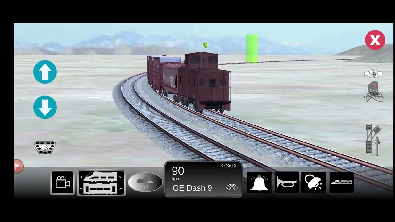 Train Sim 2022 - Freight train with locos GE DASH 9 on route Barstow to Las Vegas station