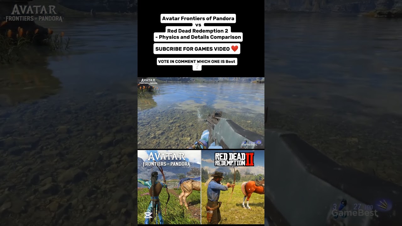 Avatar Frontiers of Pandora vs Red Dead Redemption 2 - Physics and Details Comparison COMMENT ME FOR