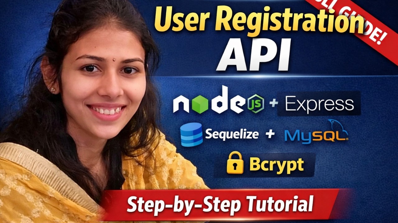 Build Secure User Registration API in Node.js (MySQL + Sequelize + Bcrypt)