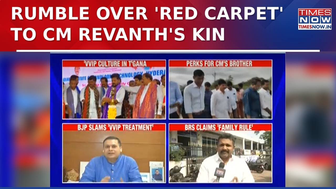 BJP Hurls 'Family First' Jibe At Congress As Telangana CM Revanth Reddy's Kin Gets VIP Treatment