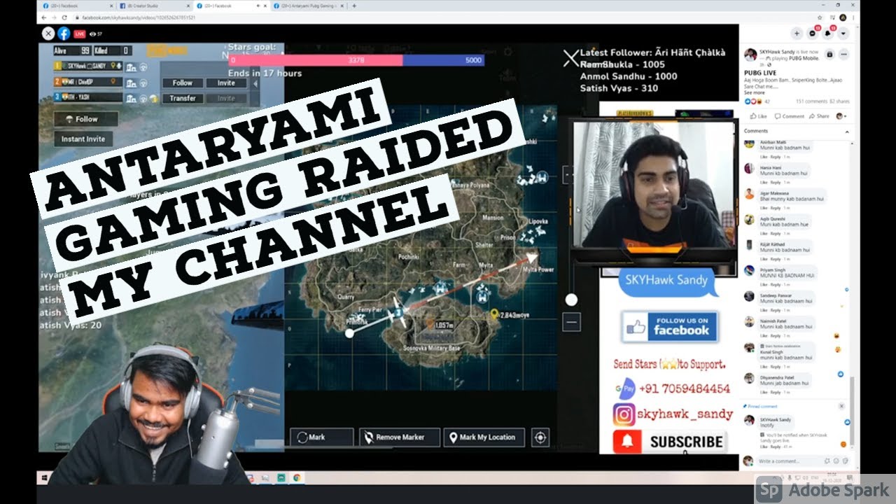 Antaryami Gaming Raided My Live Stream | Bahut Firki li Gayi Humari | Munni Badnam kyn hui.