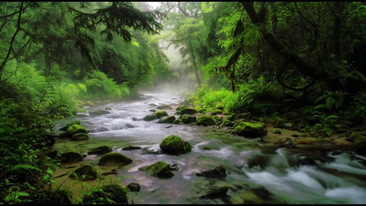 Natural River Stream White Noise | Relaxing Water Flow Sounds for Deep Sleep, Calm Night Relaxation
