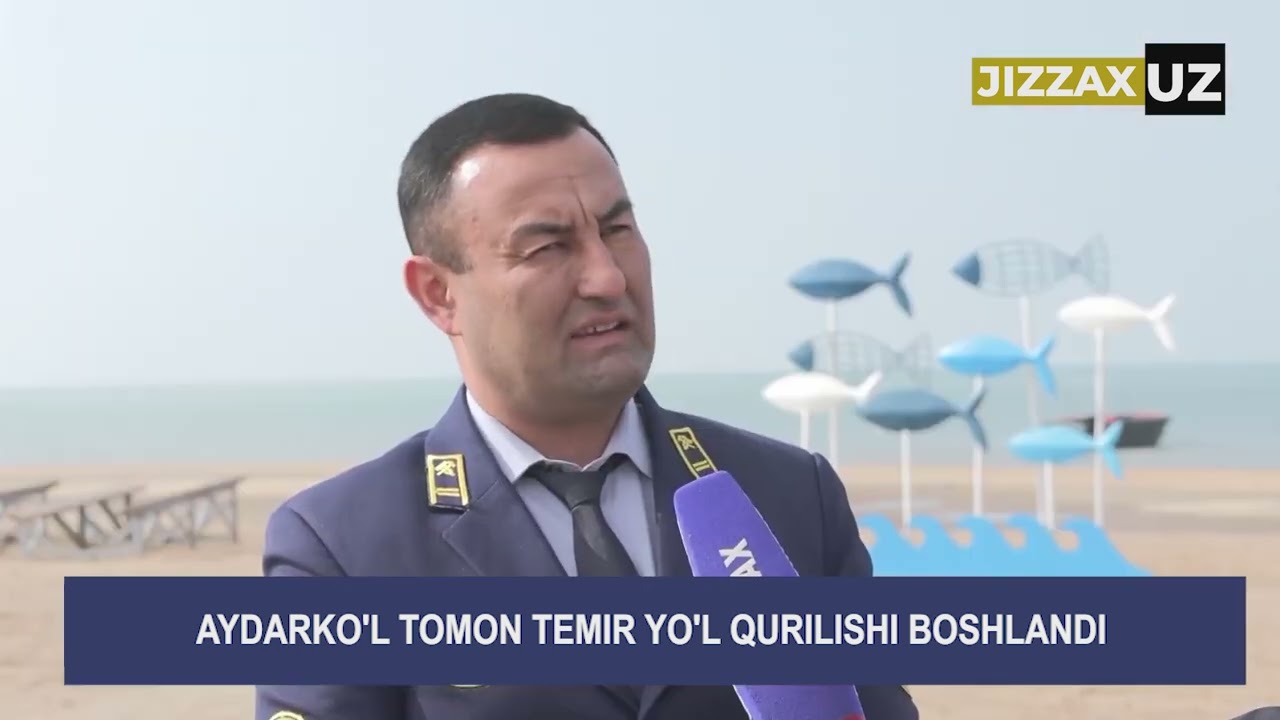 Videoreportaj: Aydarko'l tomon temir yo'l qurilishi boshlandi