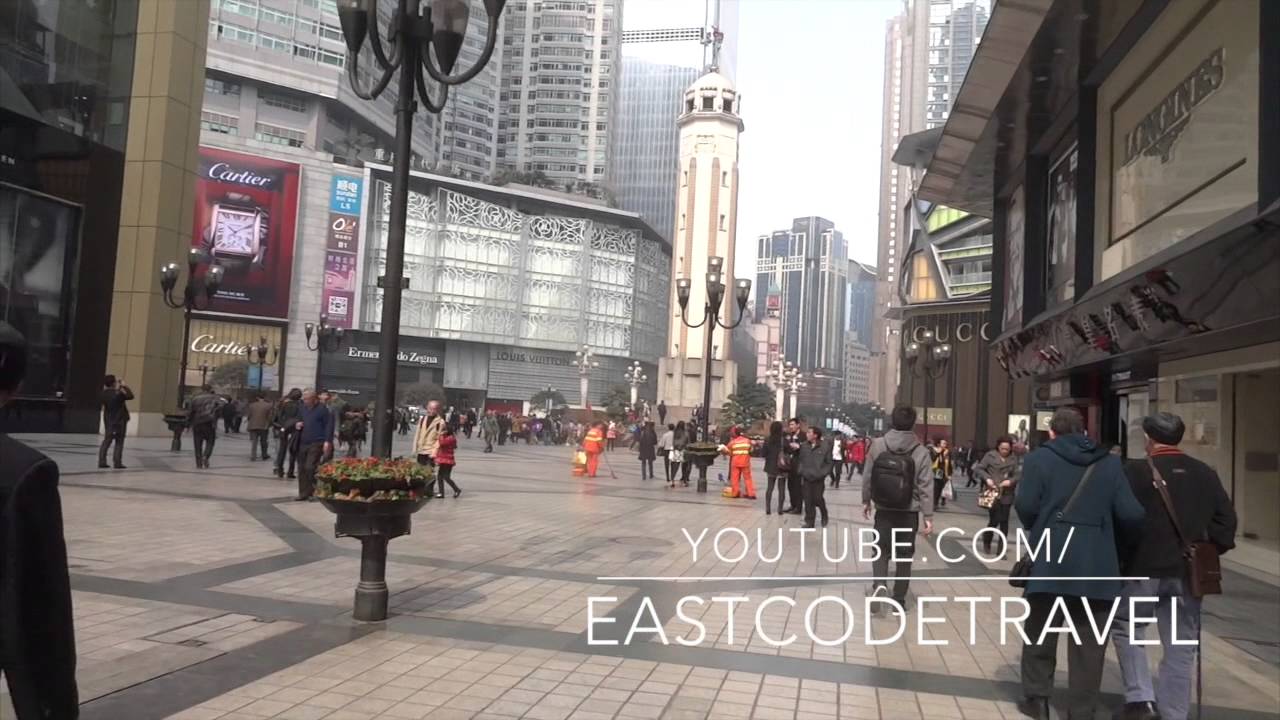 pedestrian street around Chongqing People's Liberation Monument 解放碑