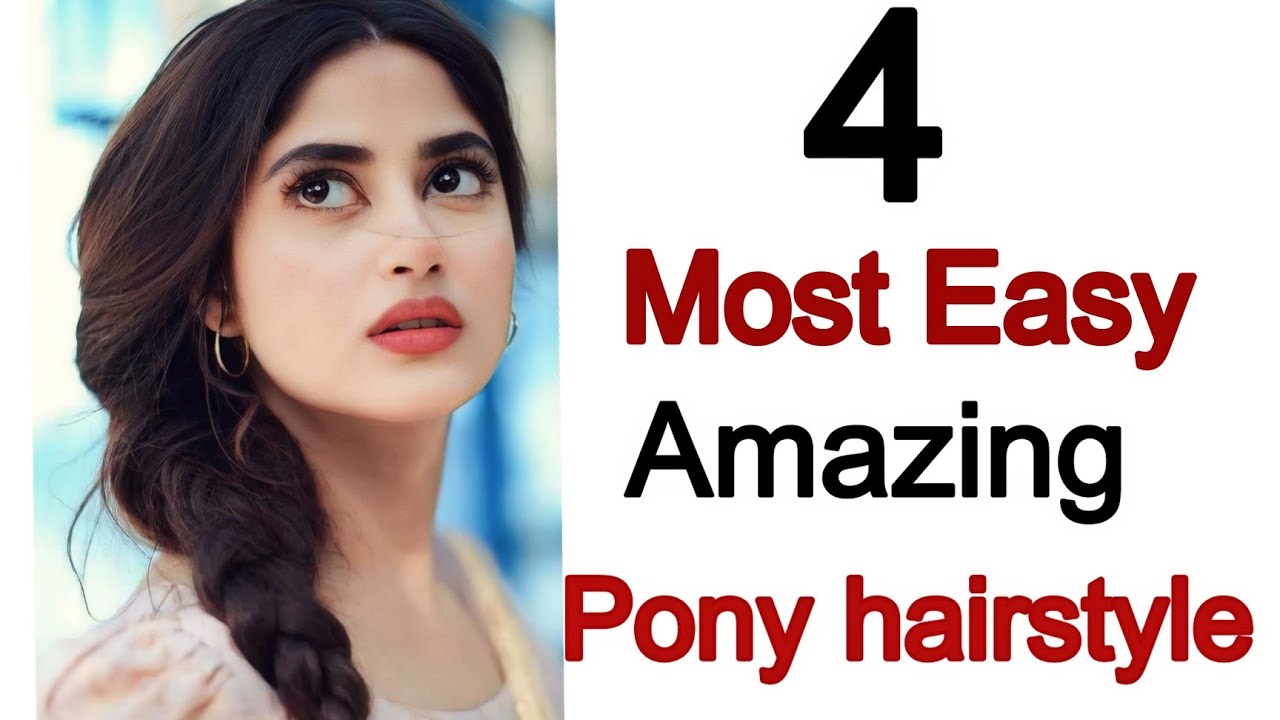 4 Most Easy hairstyle - simple pony | hairstyle for girls| hairstyle for long hair
