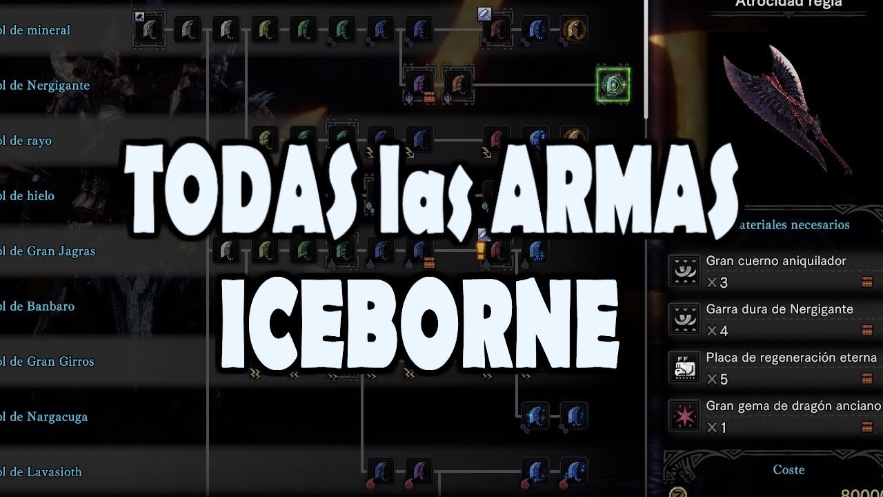TODAS LAS ARMAS - Monster Hunter World Iceborne (Gameplay Español)