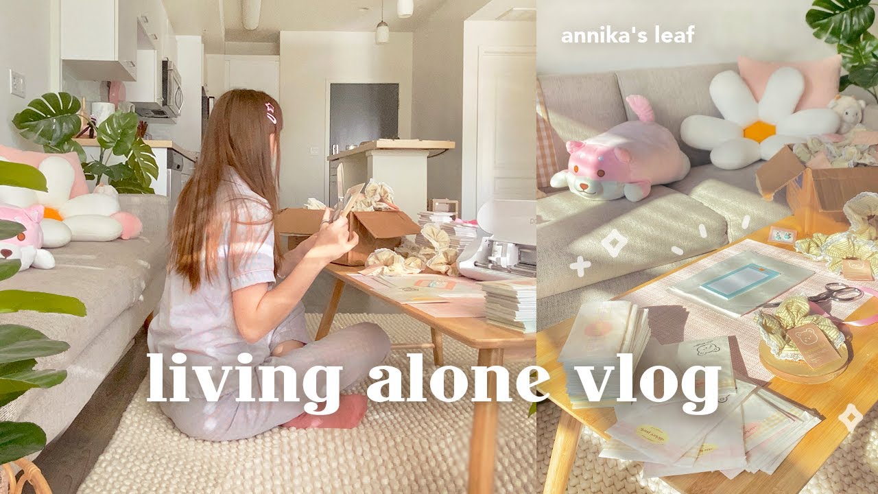 living alone vlog 🍡✨ ready for small business relaunch! grocery shopping, exhaustion & burnout