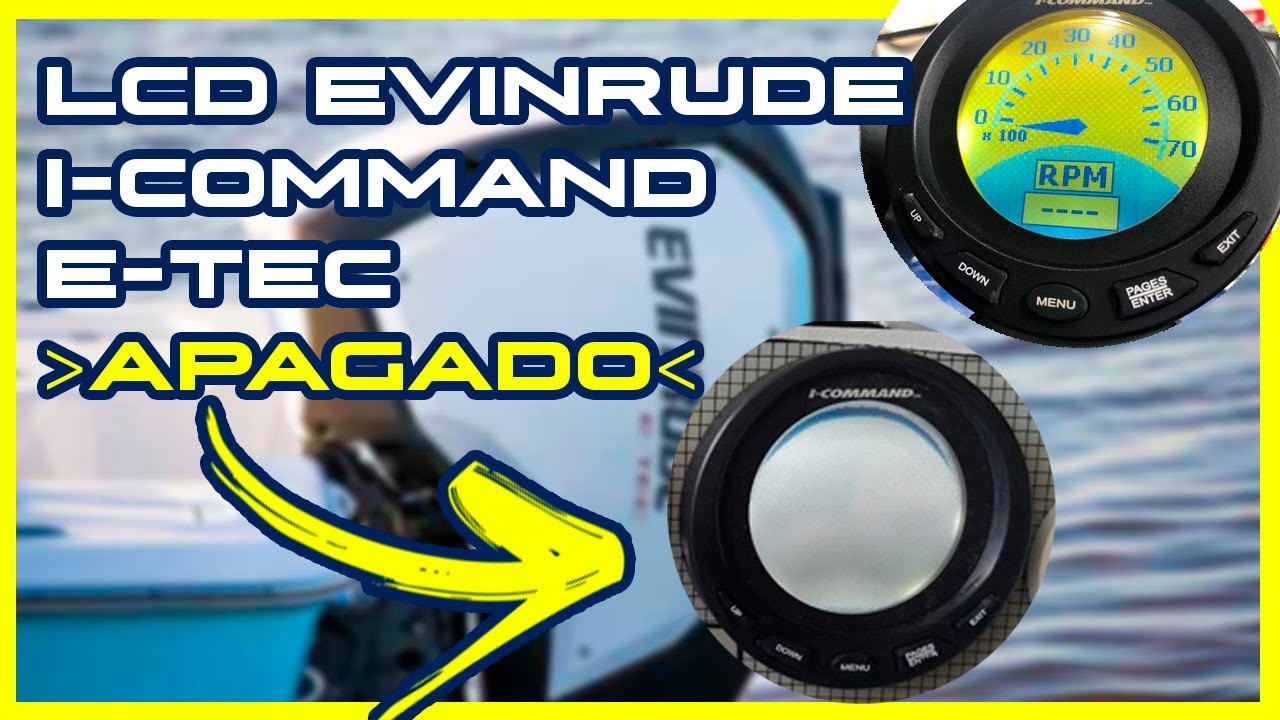 Painel Evinrude E Tec I Command LCD Apagado Display Escuro Placa defeito #braco #lancha #evinrude