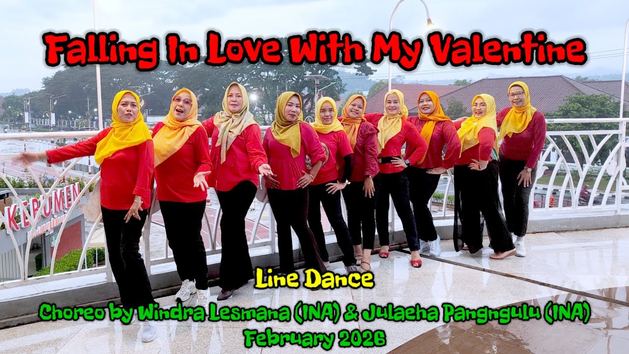 Falling In Love With My Valentine Line Dance - Choreo @julaehapangngulu @windralesmana006official 