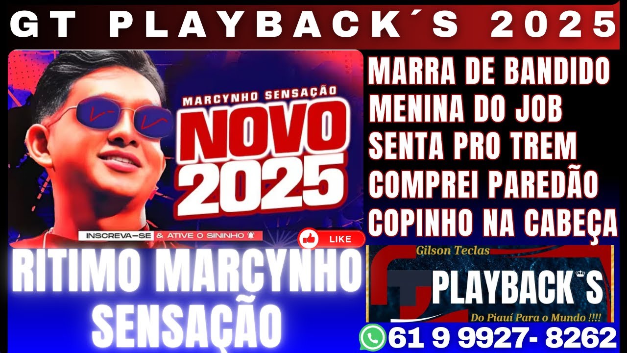MARCYNHO SENSAÇÃO  2025 PAREDÃO - PLAYBACK - KARAOKÊ.