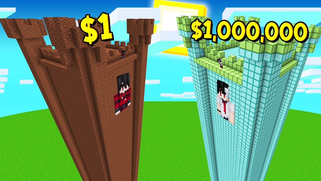ถ้าเกิด!? บ้านปราสาทคนจน $1 เหรียญ VS บ้านปราสาทคนรวย $1,000,000 เหรียญ - Minecraft พากย์ไทย