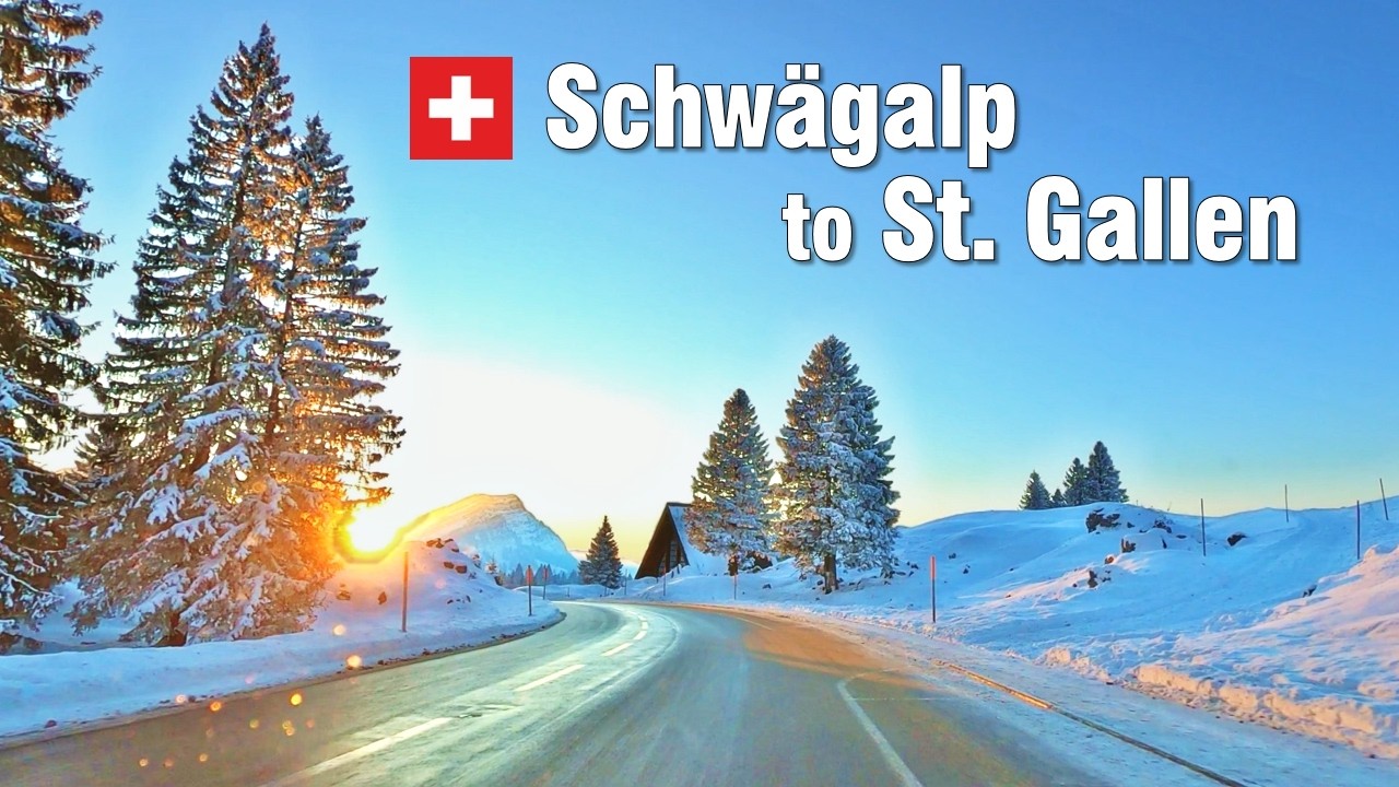 Winter in Switzerland ❄🇨🇭 Schwägalp to St. Gallen • Sunset Road Trip [4K]