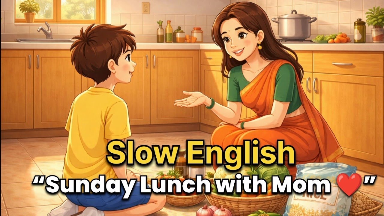 A Cozy Sunday at Home 🏡 | Mother and Son Bonding Through Cooking🌅| English for Beginners ✌️✅