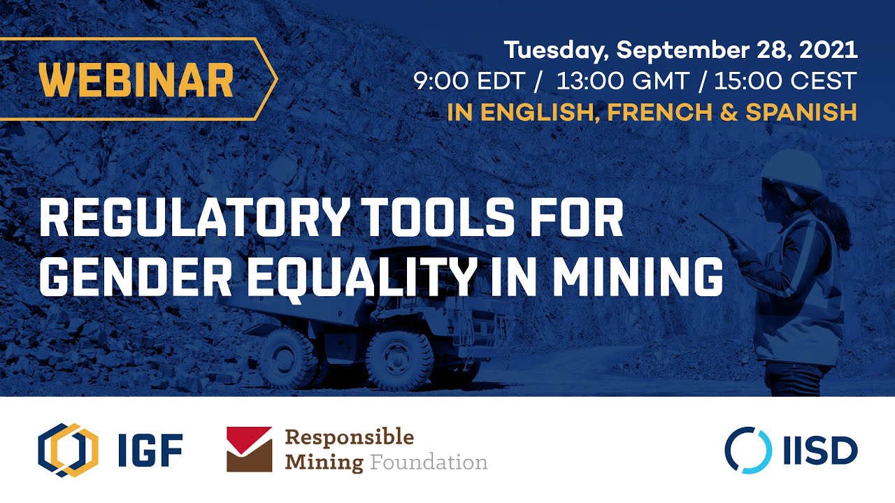 Webinar | Regulatory Tools for Gender Equality in Mining