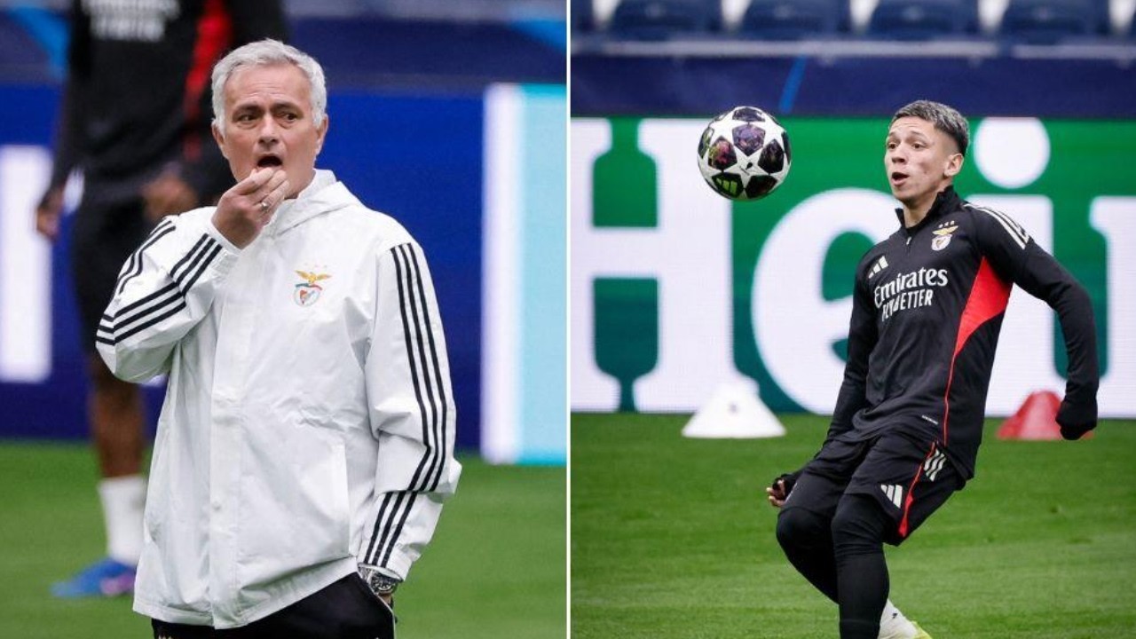 Mourinho y Prestianni disfrutan del Santiago Bernabéu 🤪