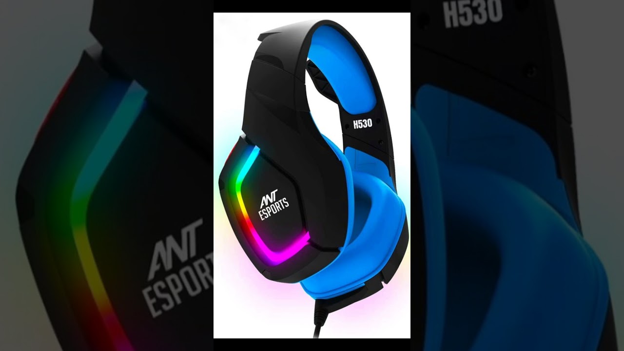 Ant Esports H530 Multi-Platform Pro RGB LED Wired Gaming Headset for PC/PS4 Android/iOS &ndash;Black -Blue