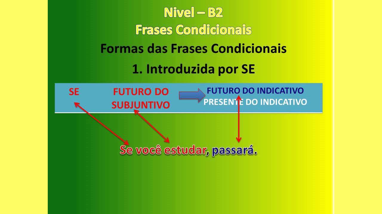 Portugués- Nivel B2- 11- frases condicionales