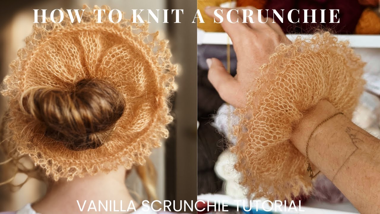 Knit the Vanilla Scrunchie | Cozy Picot Edge Tutorial for Hair or Wrist