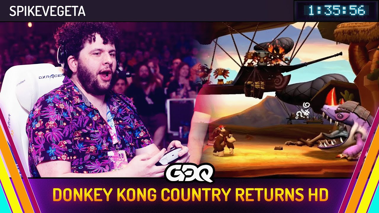Donkey Kong Country Returns HD by spikevegeta in 1:35:56 - Summer Games Done Quick 2025