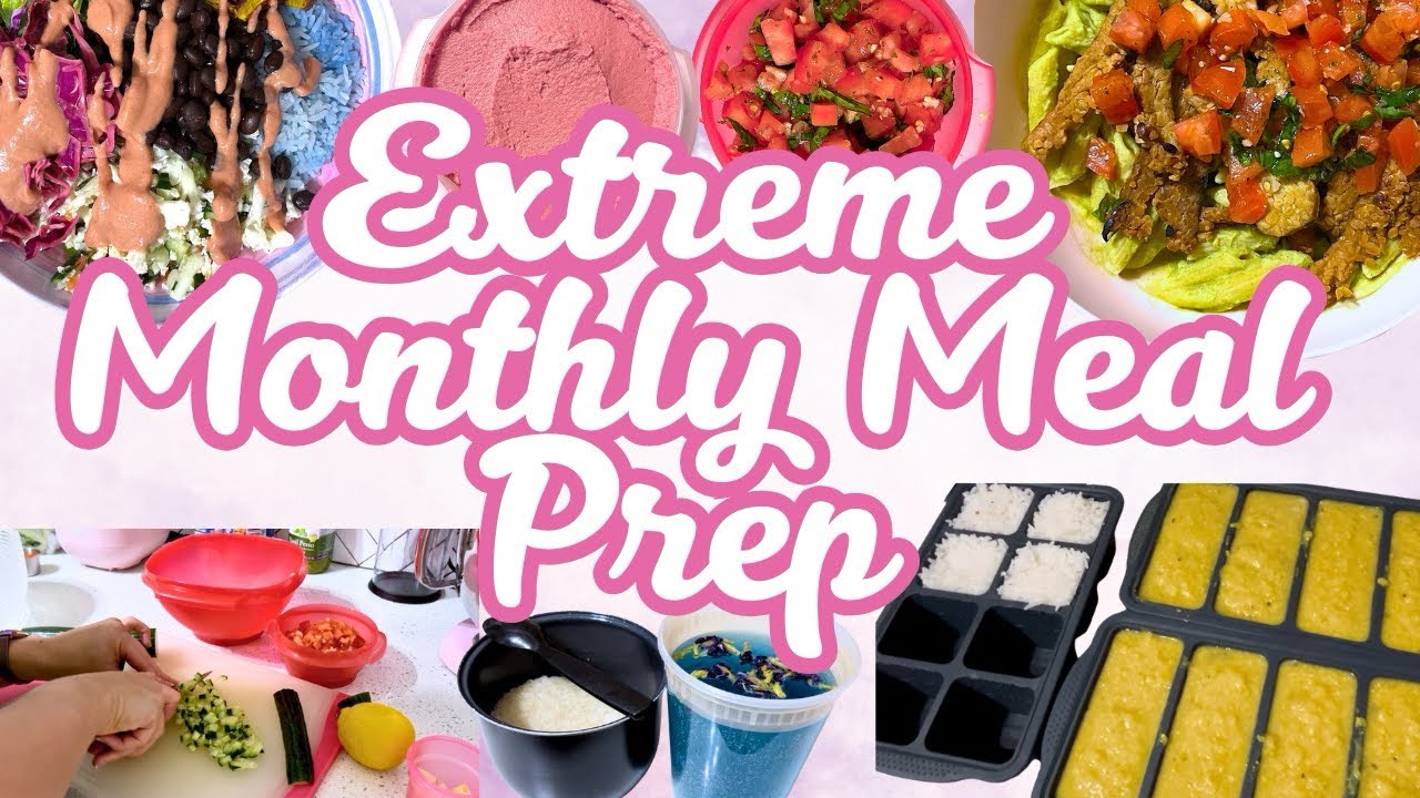 Extreme Monthly Meal Prep for Busy Moms | Plant-Based Staples