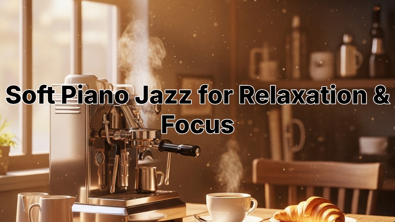 Evening Coffee Shop Ambience: Soft Piano Jazz for Relaxation & Focus
