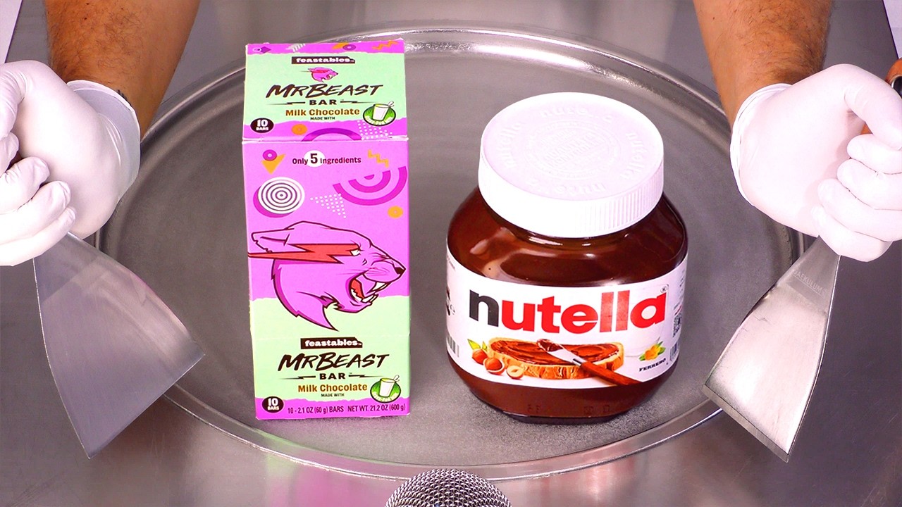 Feastables + рулетики с мороженым Nutella: восхитительное ASMR-восторг!