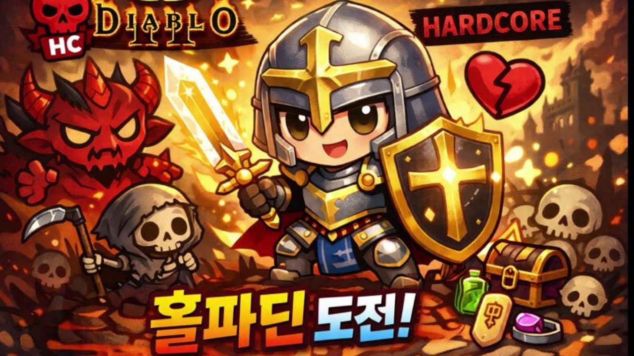 [디아2 하코] 12기 첫케릭 팔라딘 반갑다야(2부)~악몽진입했는데 파밍이 시원치않네요 계속 달려보겠슴다^^ (맨땅26.01.30)