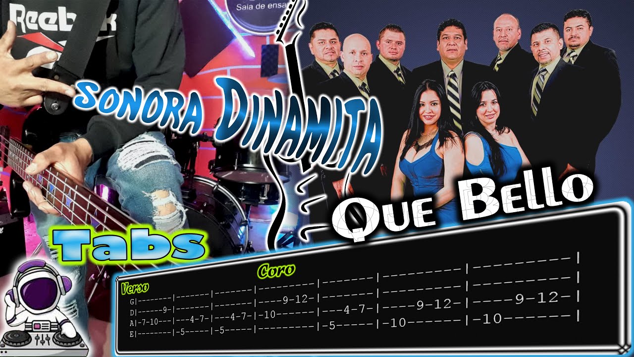 Que Bello/Sonora Dinamita/tab de bajo/cover