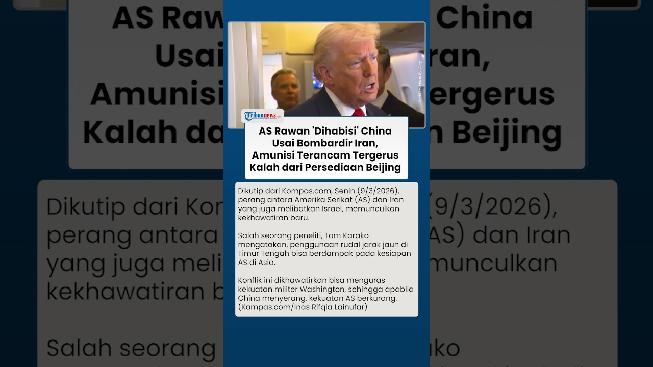 Perang Iran Bisa Gerus Amunisi AS, China Bisa Kalahkan Washington jika Perang dengan Taiwan Pecah