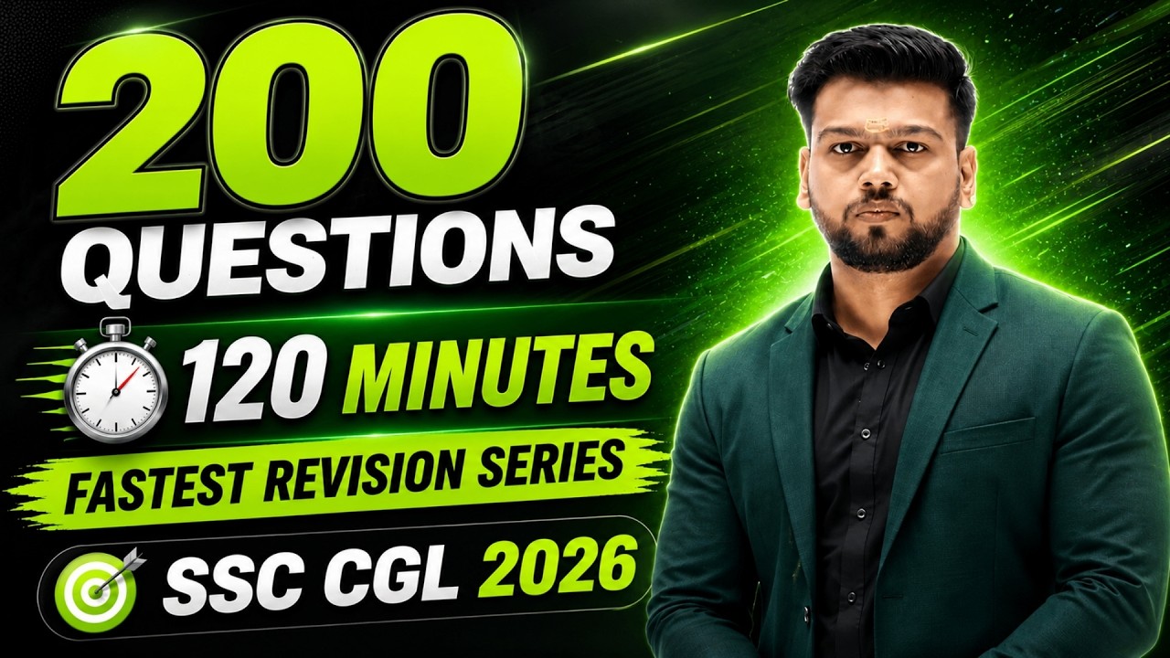 SSC CGL 2026 Maths Marathon | 200 Questions in 120 Minutes | Fastest Revision Series