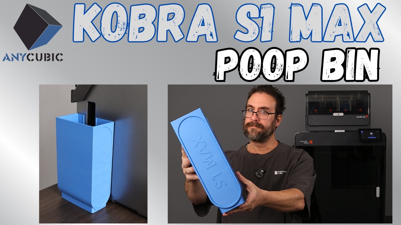 Anycubic KOBRA S1 MAX: The Poop Bin is Ginormous! BUT: It printed Great, and it works.