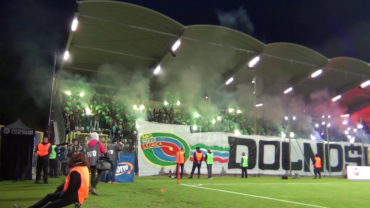 Miedź - Śląsk: doping kibiców
