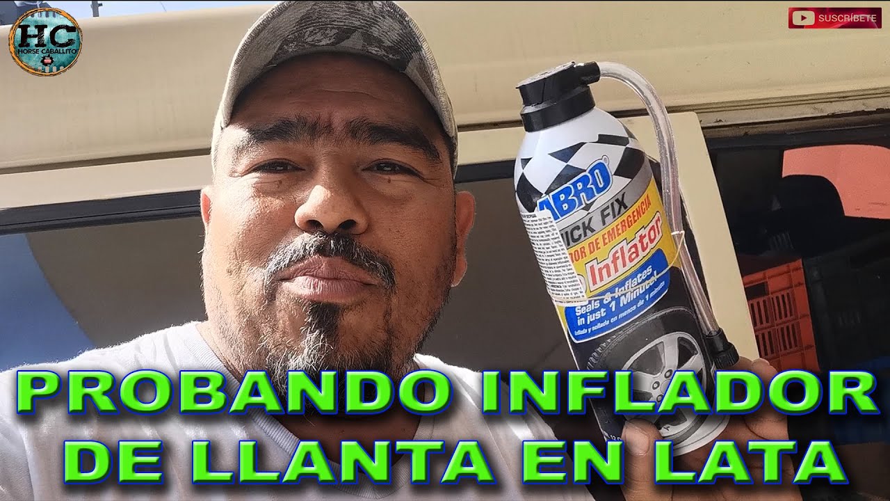 probando sellador e inflador  de llanta