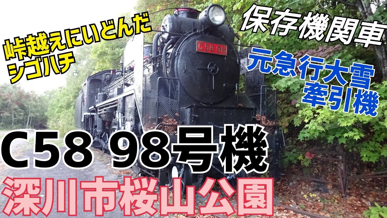 保存機関車 深川市桜山公園 C58 98号機 2021再調査