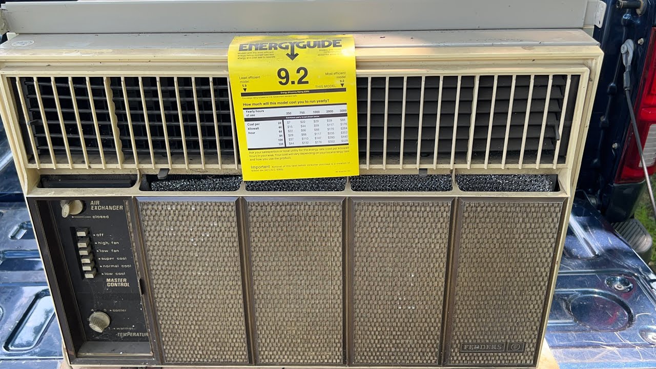 1970 Vintage 9,000 BTU Fedders Air Conditioner Large Chassis. Boxed, Crated? Maybe? No?? Nope.