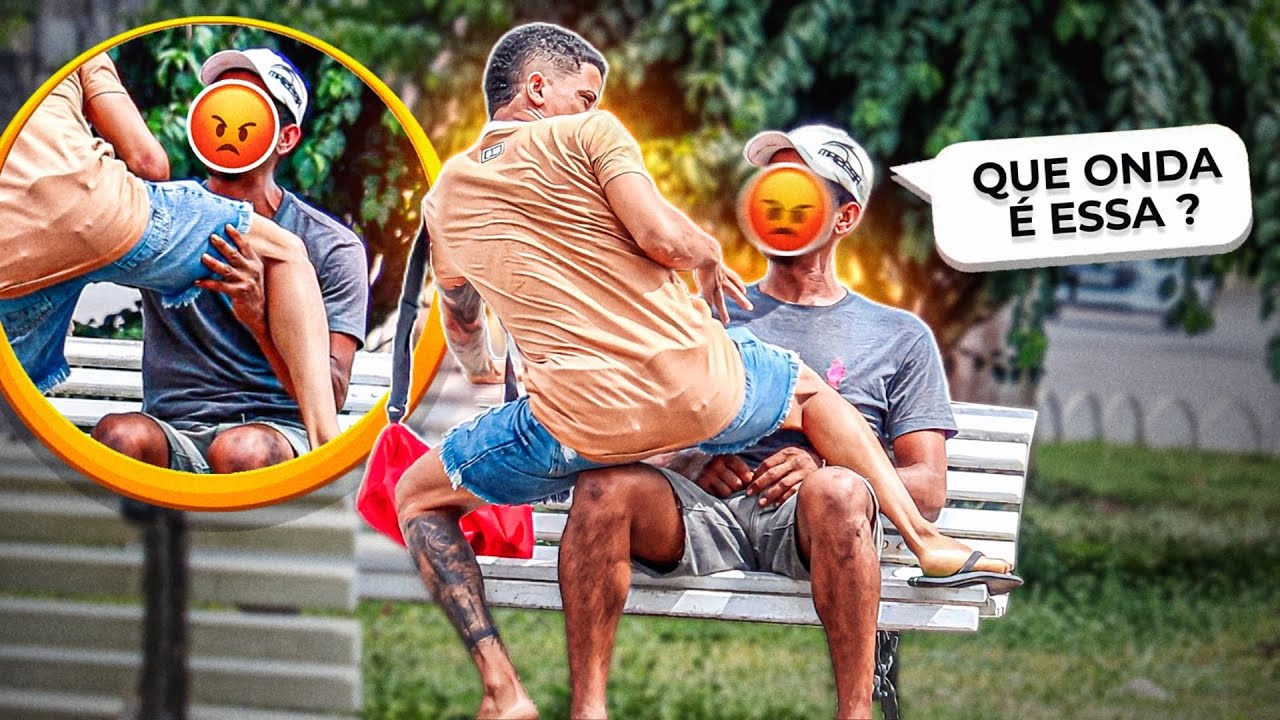 SUBIND0 NO COL0 DE ESTRANHOS - pegadinha