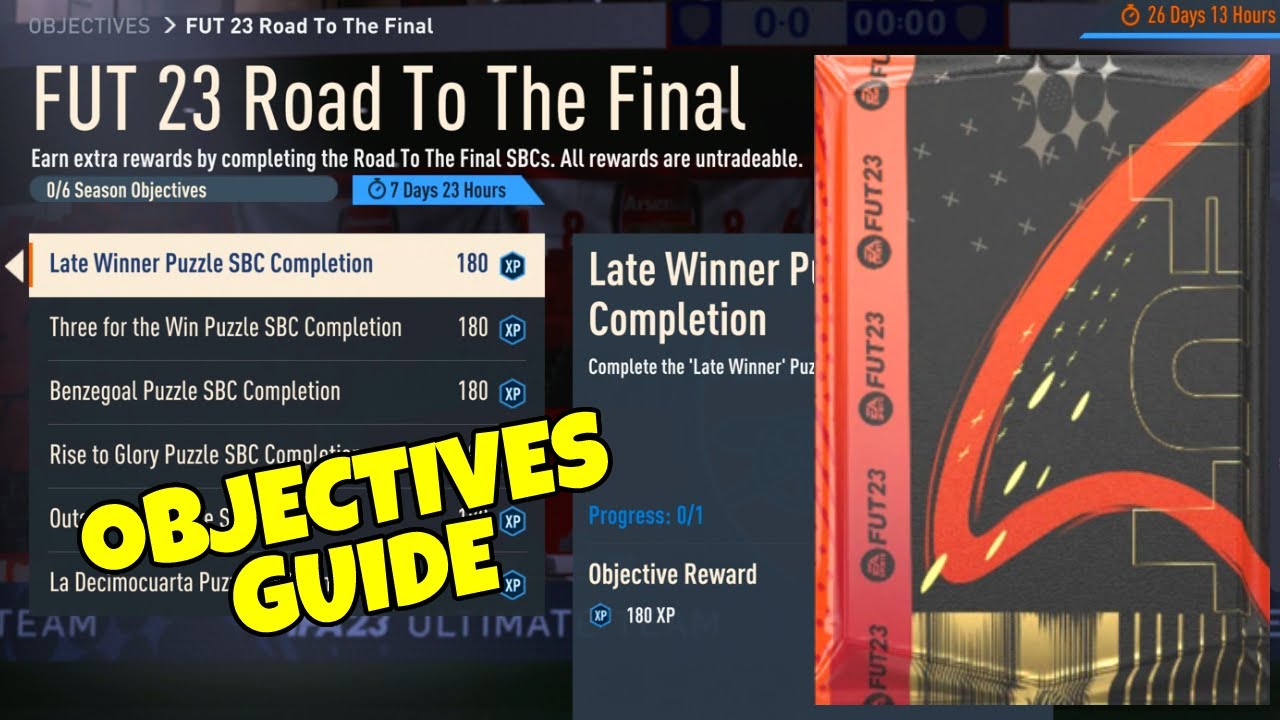 HOW TO COMPLETE FUT 23 ROAD TO THE FINAL OBJECTIVES! - FIFA 23 Ultimate Team