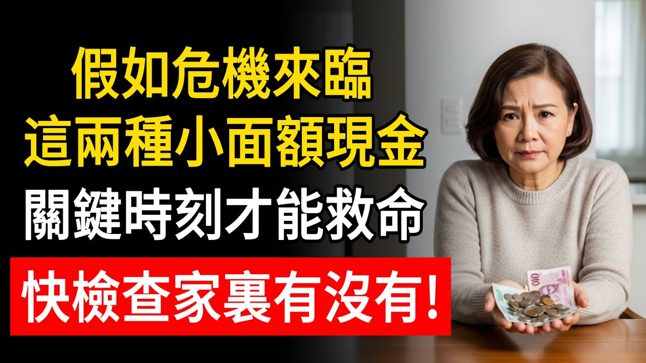 假如危機來了，帶「千元大鈔」是找死？資深生存專家：沒人找得開！家裡一定要囤這2種「小面額」現金！關鍵時刻買水買麵全靠它！#生活智慧 #養老生活 #養老金 #中老年