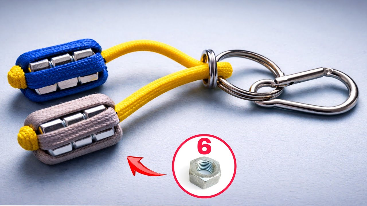 I Tried Combining Rope with Metal Hex Nuts… The Result Is a Luxury Keychain | DIY Project