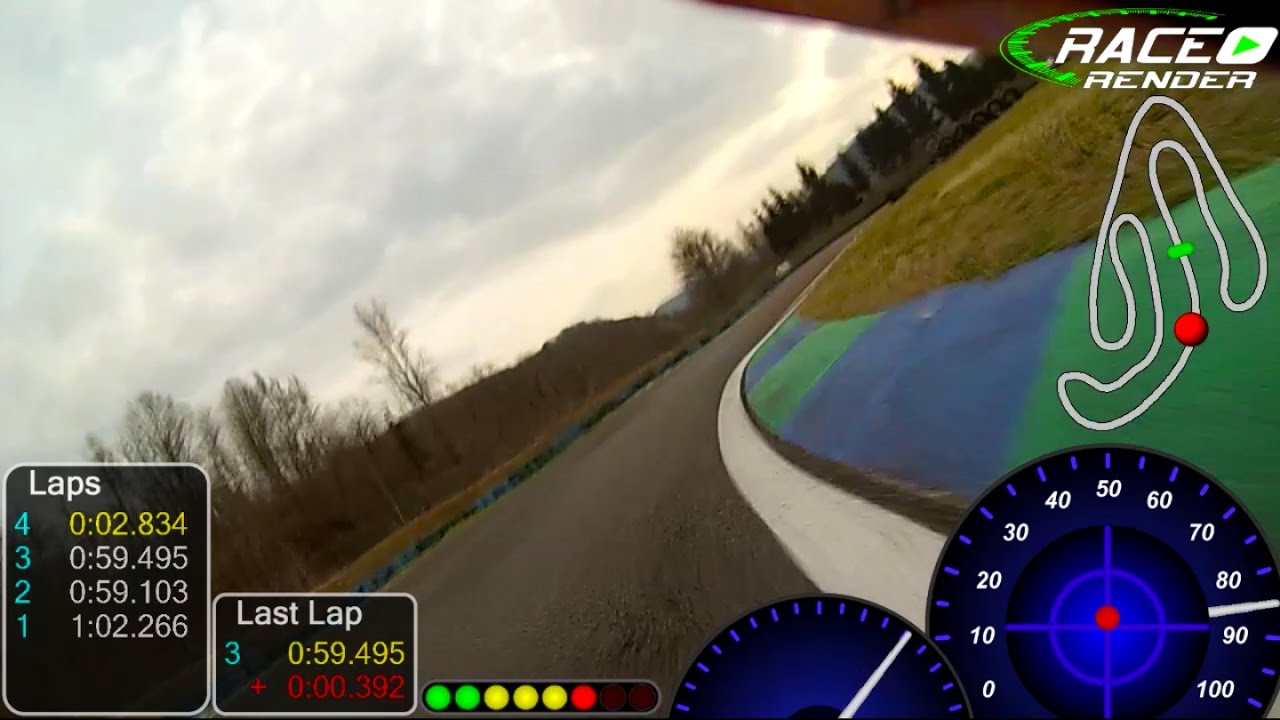 Minimoto on-board con telemetria a Clenia, pista Alberone