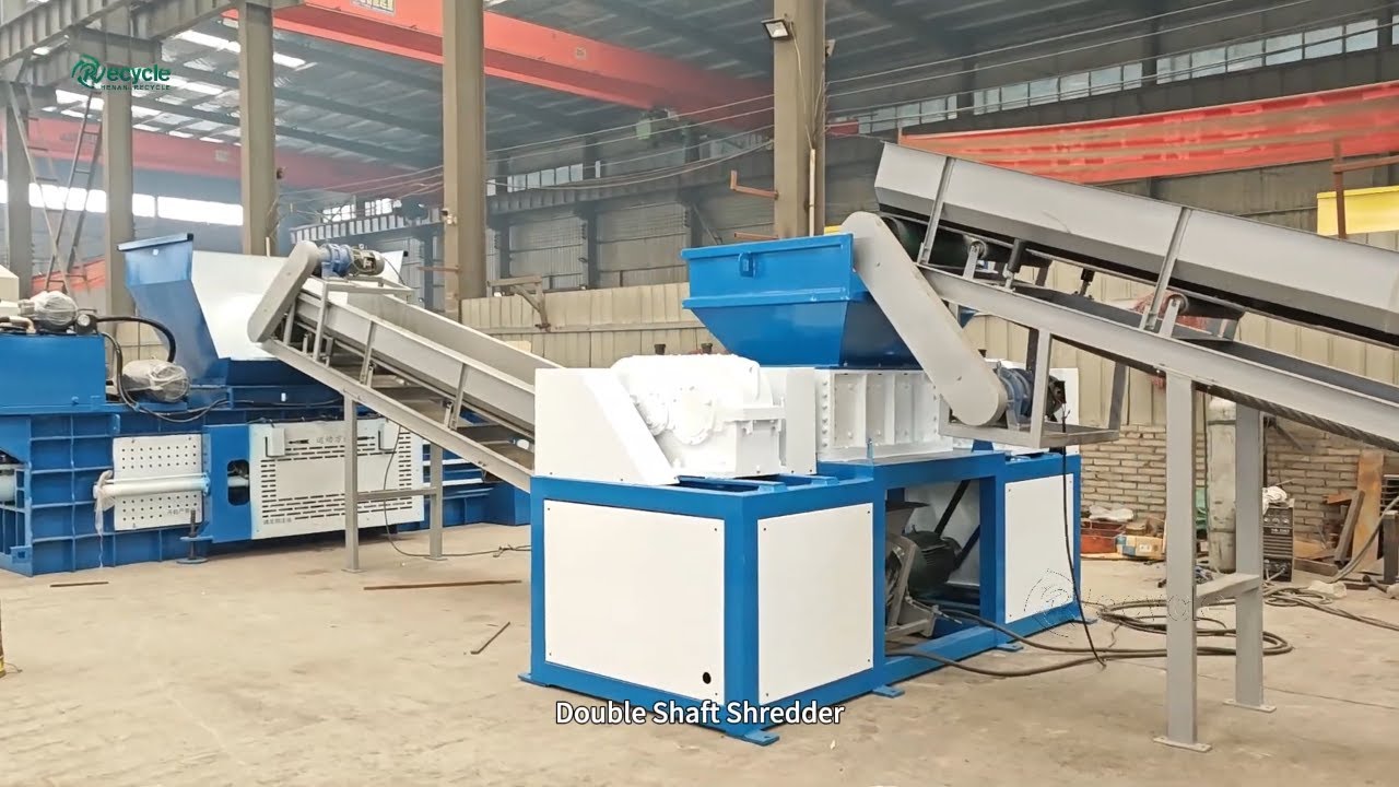 Automated Plant for Cardboard Recycling: Waste Paper Shredder and Baler