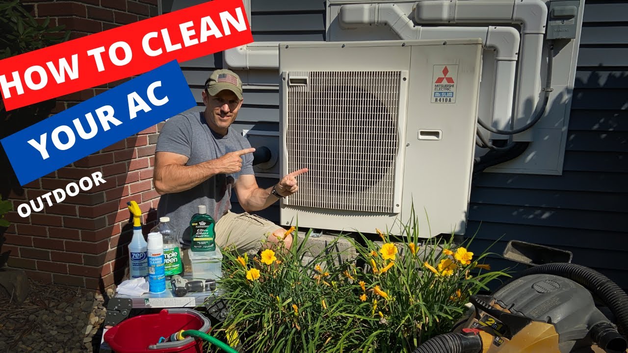 HOW TO CLEAN YOU OUTDOOR AC (Mitsubishi Ductless)