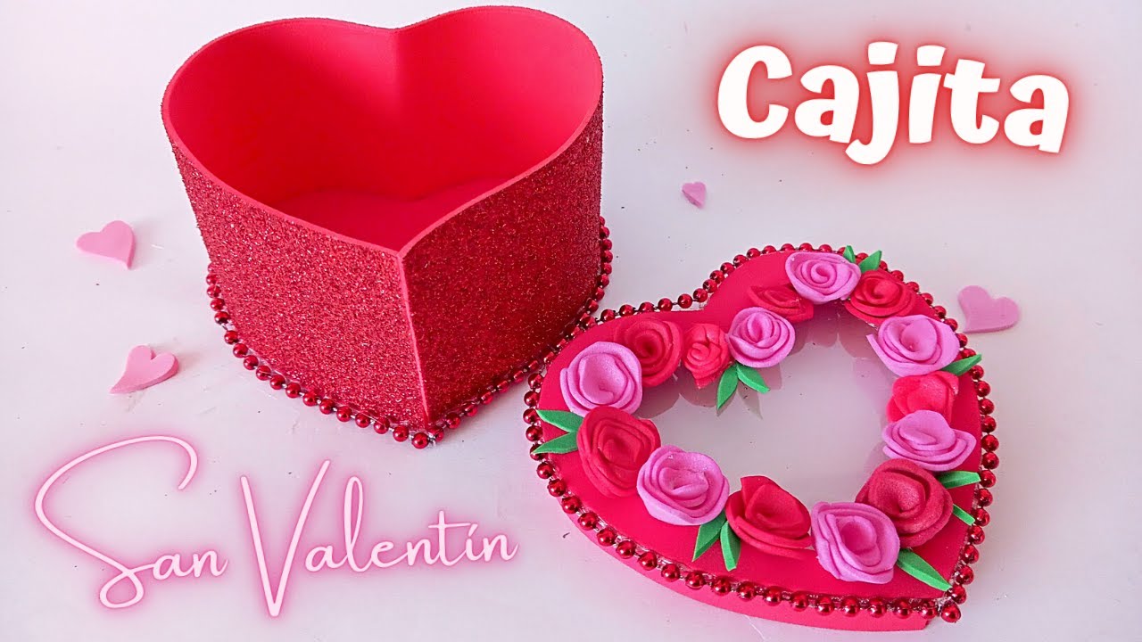💕Idea para San Valentín 2024/ Cajita de fomi para dulces o bombones