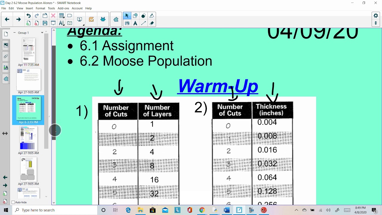 Moose population   finding an exponential function