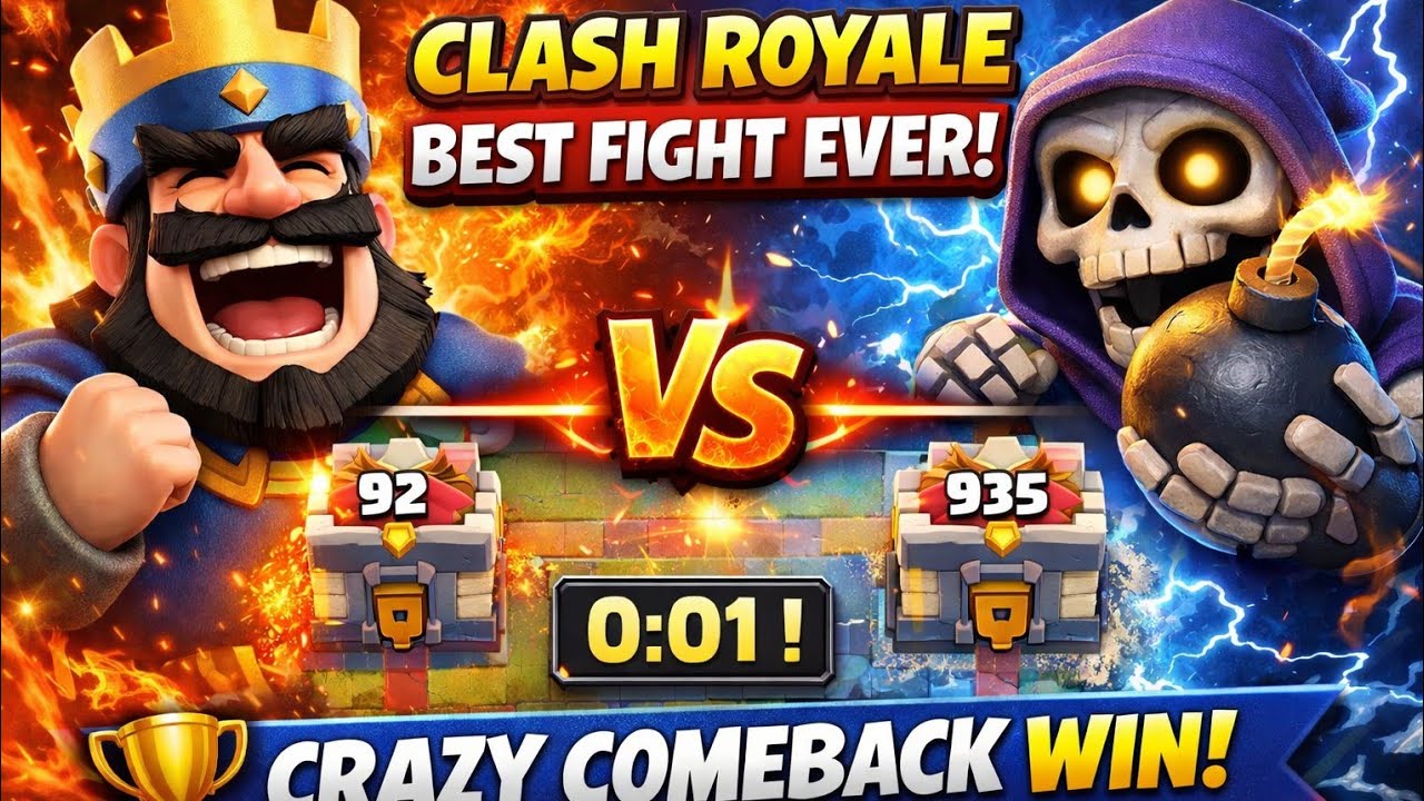 Clash Royale Best Fight Ever! Crazy Comeback Win 🏆