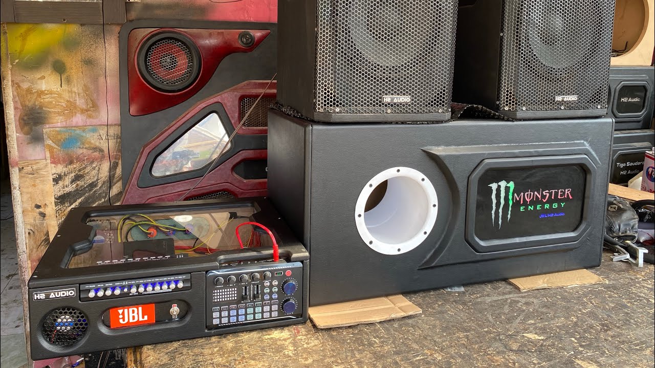 JBL CLUBE pake box bazooka 12inch|| audio mobil untuk rumahan