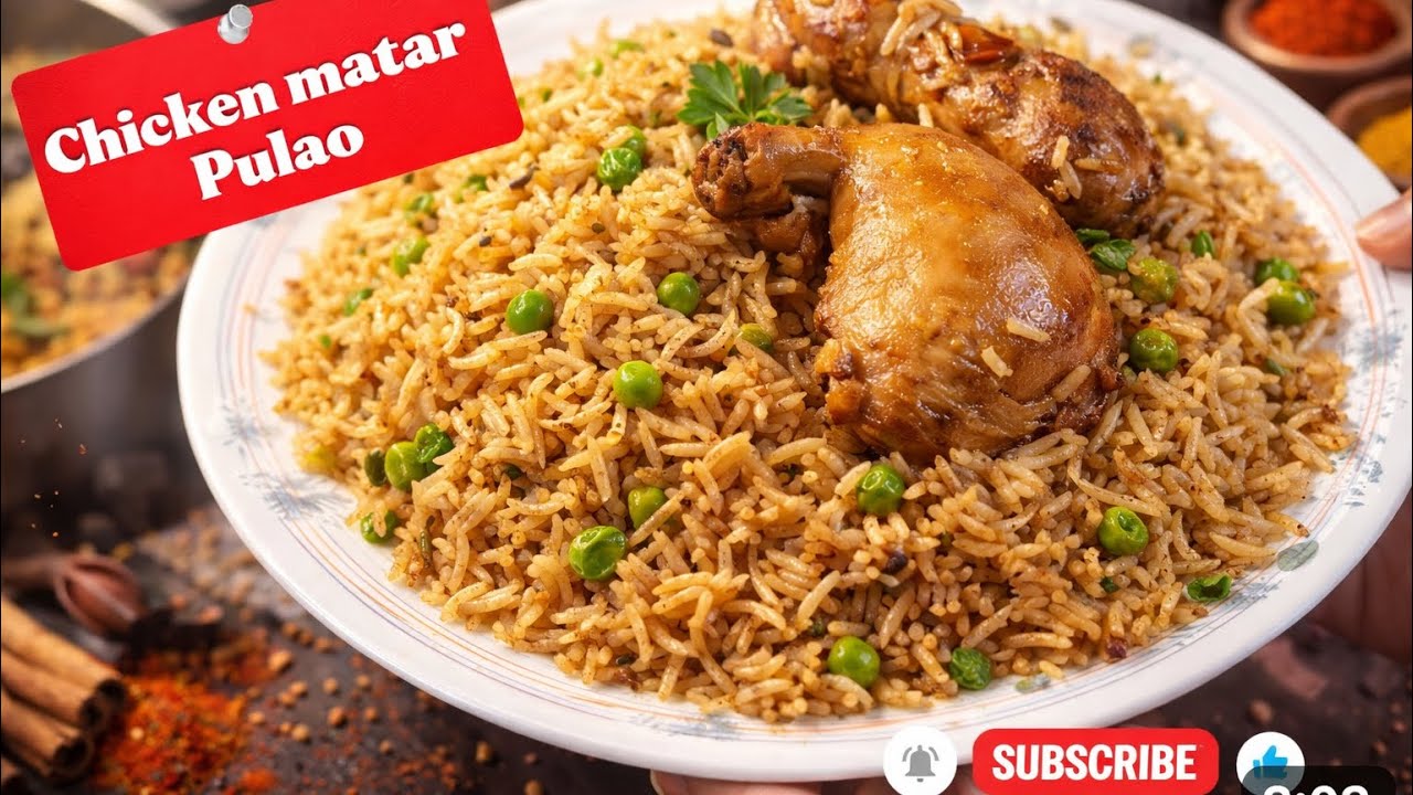 How to make Chicken matar pulao recipe 