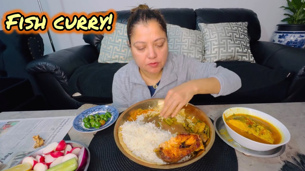 Yummy Fish Curry! #nepalivloger #uk #fishcurry #mukbang
