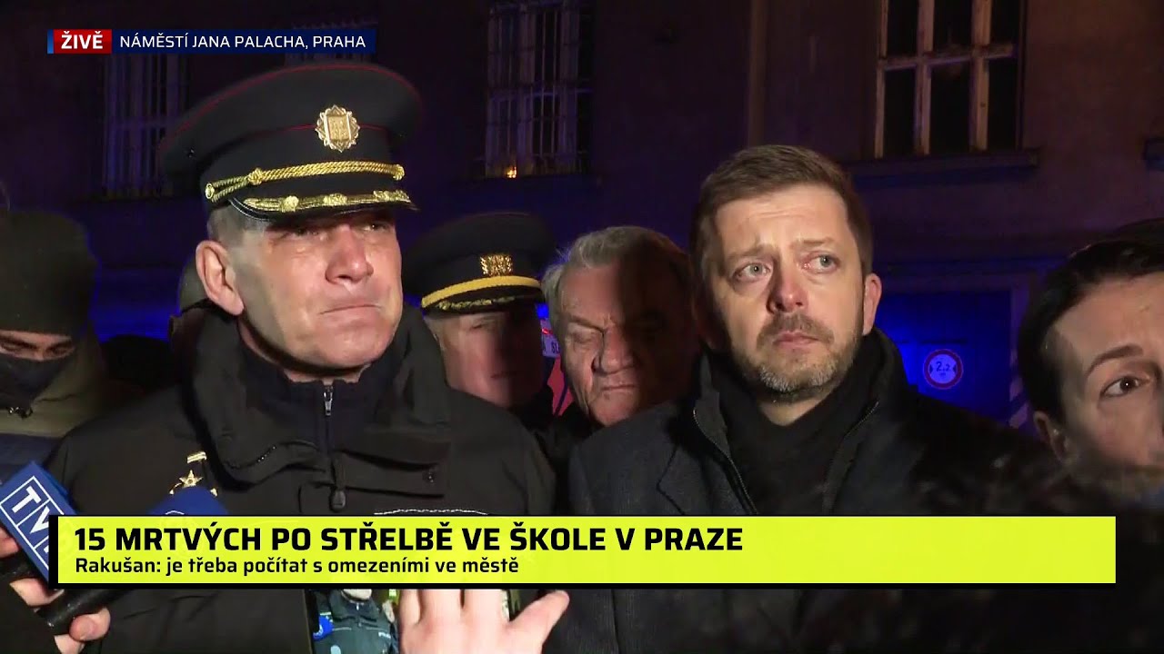 Útočník v Praze zabil nejméně 14 lidí. Předtím zastřelil otce, inspiroval se v zahraničí