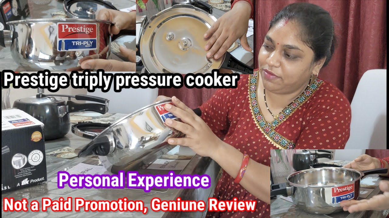 Prestige triply pressure cooker review, 3.5 litre with spillage control lid, triply pressure cooker